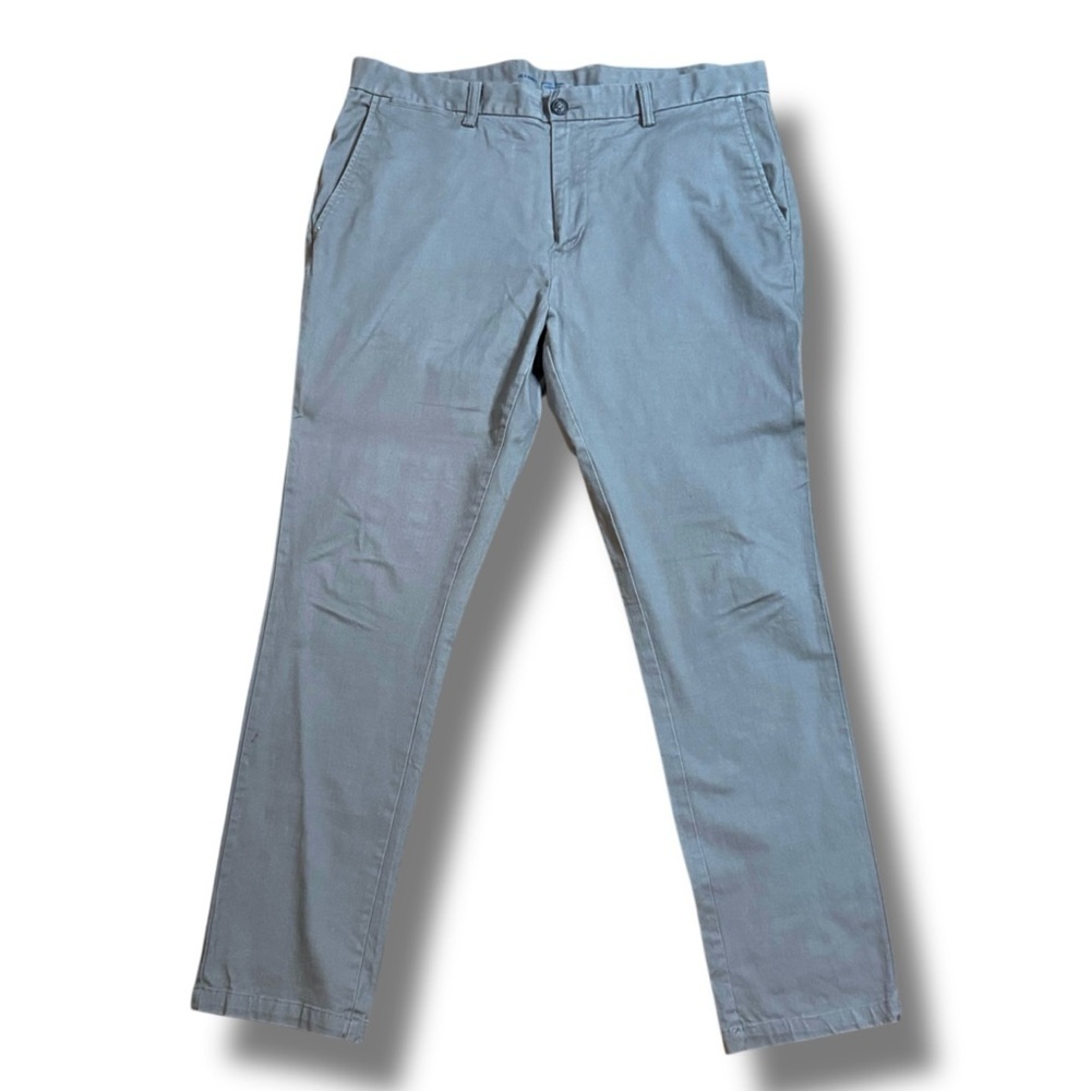 Old Navy Khaki Pants Mens Gray Ultra Skinny Built In Flex Stretch Size 36/32